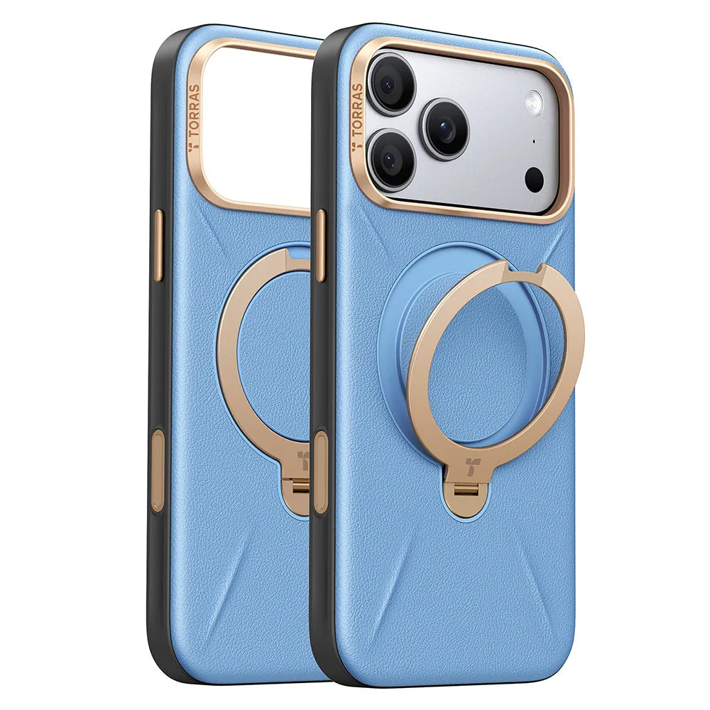 Custodia MagSafe per Apple iPhone 18 Pro / 17 Pro, Torras, QPRO Leather, Blu - immagine 1