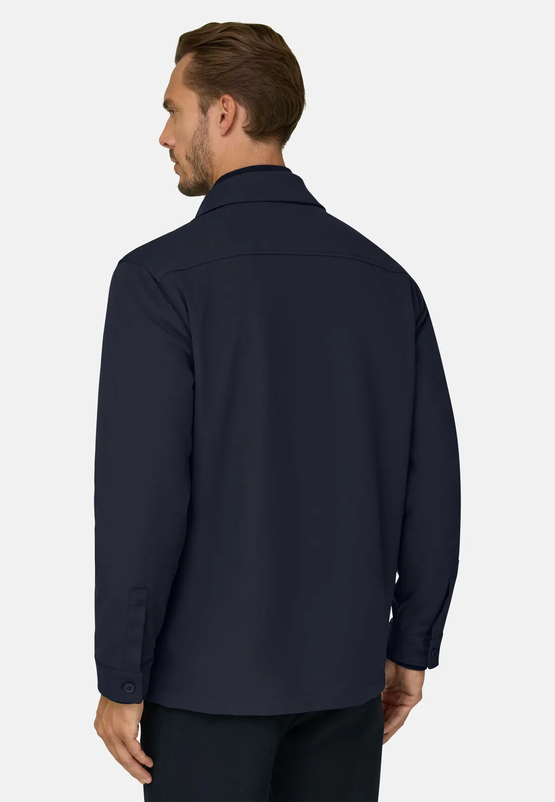 Boggi, Giacca Camicia Double Nylon Stretch B Tech, Uomo, Navy, Taglia: XL - immagine 4