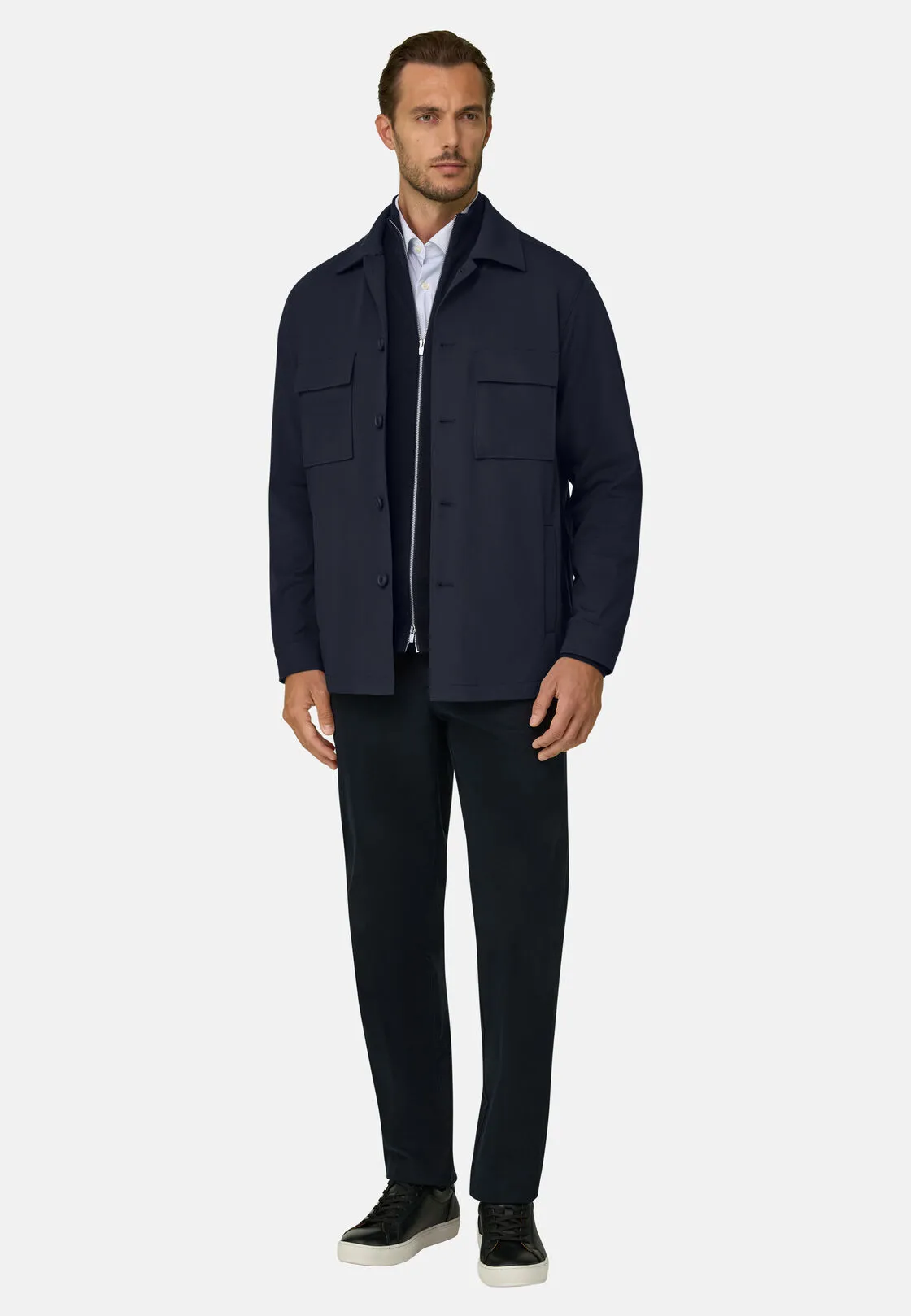 Boggi, Giacca Camicia Double Nylon Stretch B Tech, Uomo, Navy, Taglia: XXL - immagine 2