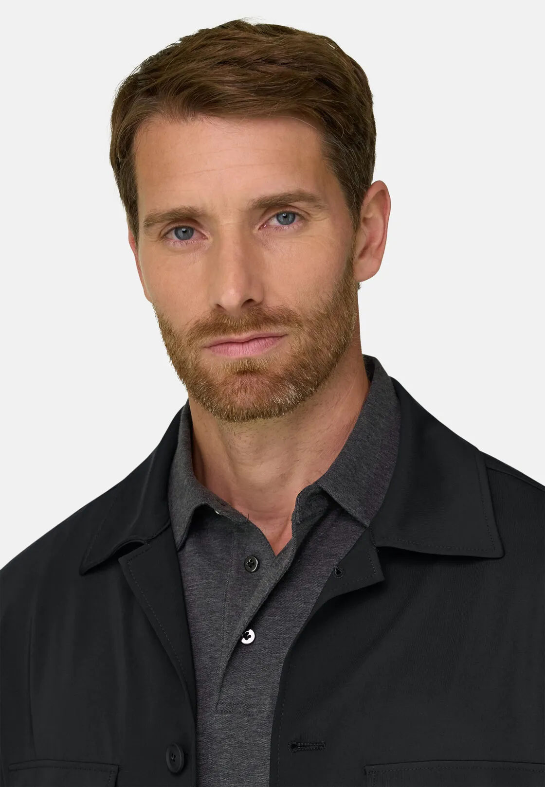 Boggi, Giacca Camicia Double Nylon Stretch B Tech, Uomo, Nero, Taglia: L - immagine 3
