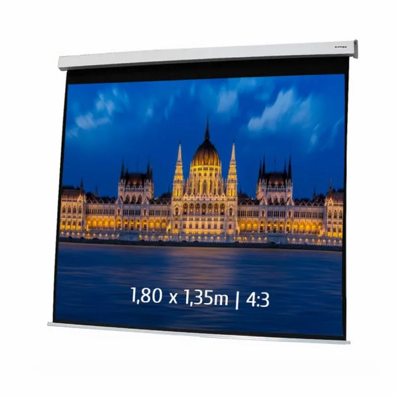 Schermo per proiezioni Kimex Elettrico 1,80x1,35m Formato 4:3 - immagine 1