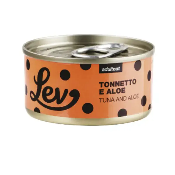 Lev Cat Adult Complementare 70 gr Tonnetto con aloe - confezione da 24 pezzi - Cibo umido per gatti - immagine 1