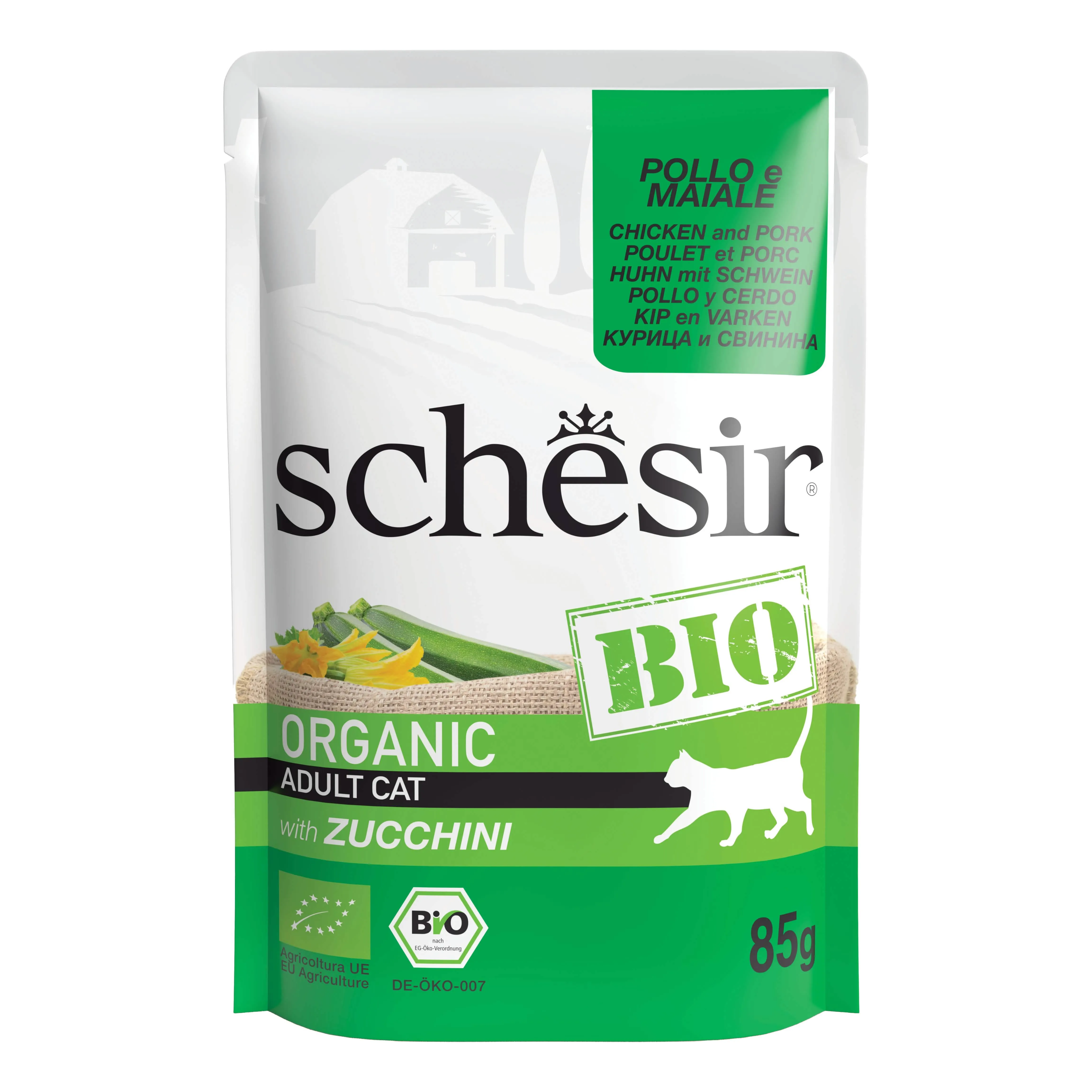 Schesir bio cat pollo maiale zucca 85g - immagine 1