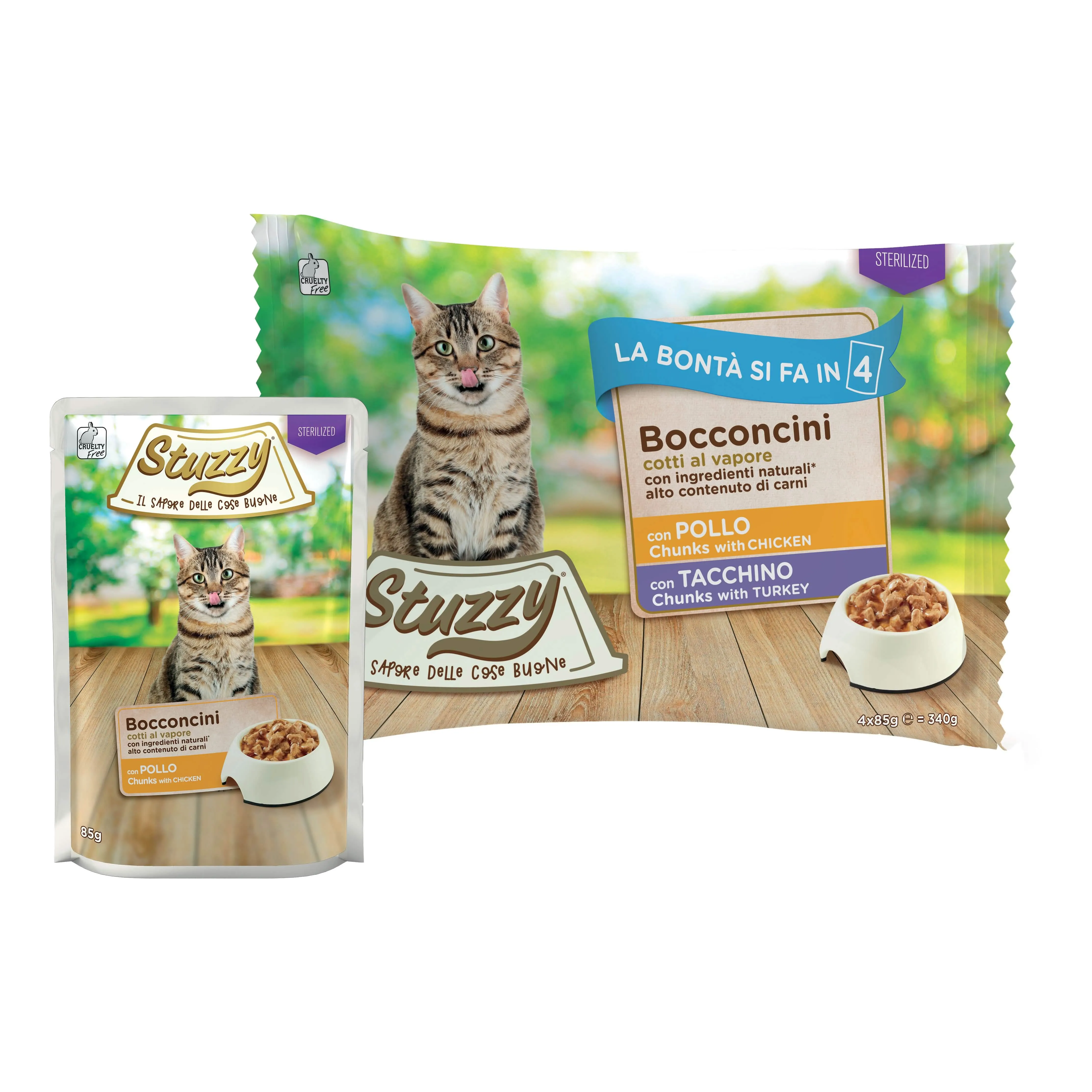 Stuzzy cat pollo tacchino sterilized 85g - immagine 1