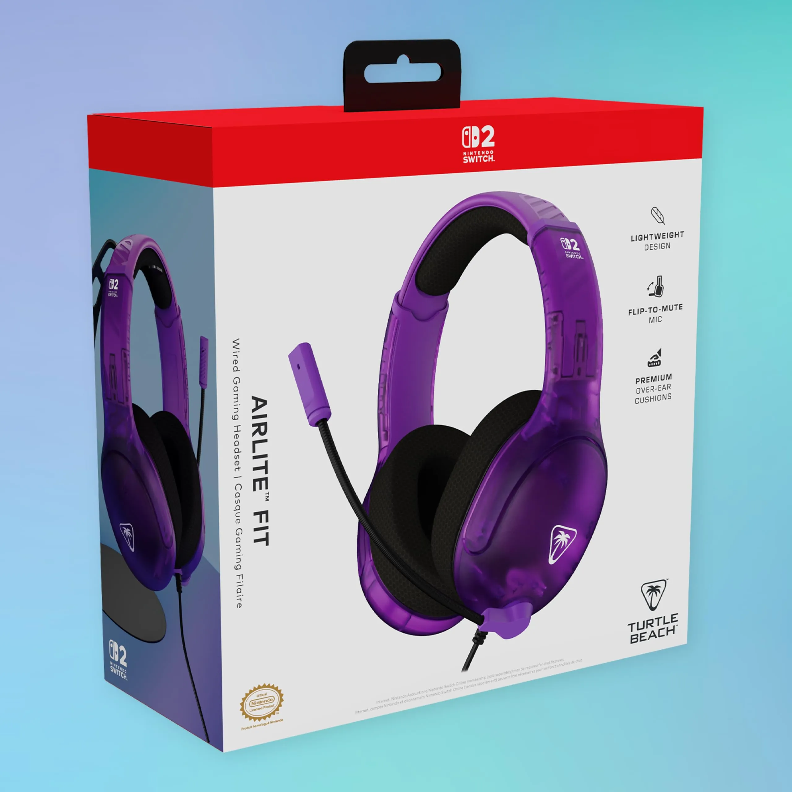 Turtle Beach Airlite Fit Cuffie con cavo Fantasma viola, Nintendo Switch 2 - immagine 7