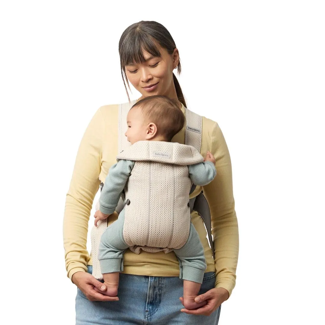 BabyBjörn Marsupio Mini, Mesh 3D, Crema - immagine 1