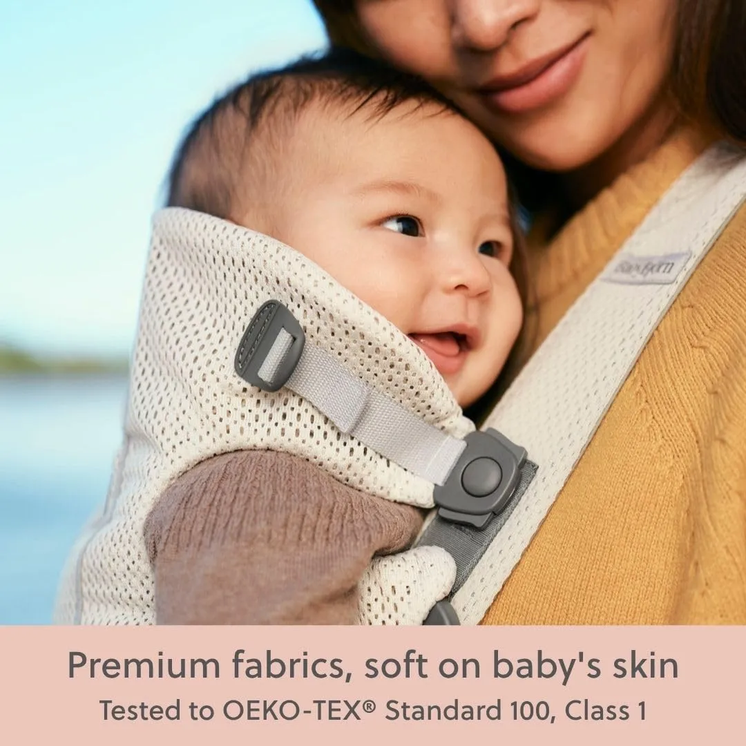 BabyBjörn Marsupio Mini, Mesh 3D, Crema - immagine 7
