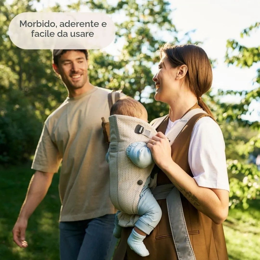 BabyBjörn Marsupio Mini, Mesh 3D, Crema - immagine 8