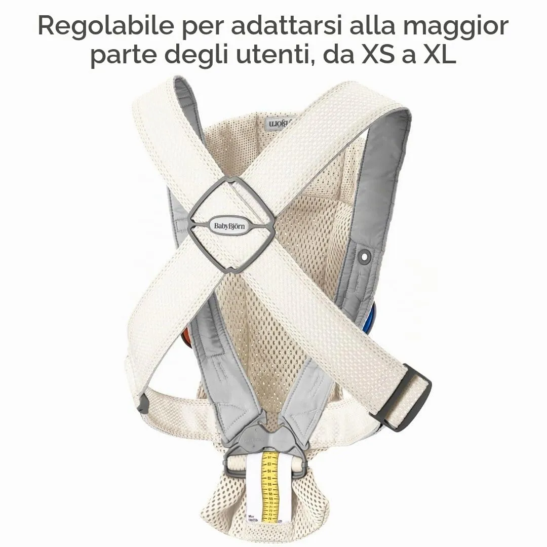 BabyBjörn Marsupio Mini, Mesh 3D, Crema - immagine 9