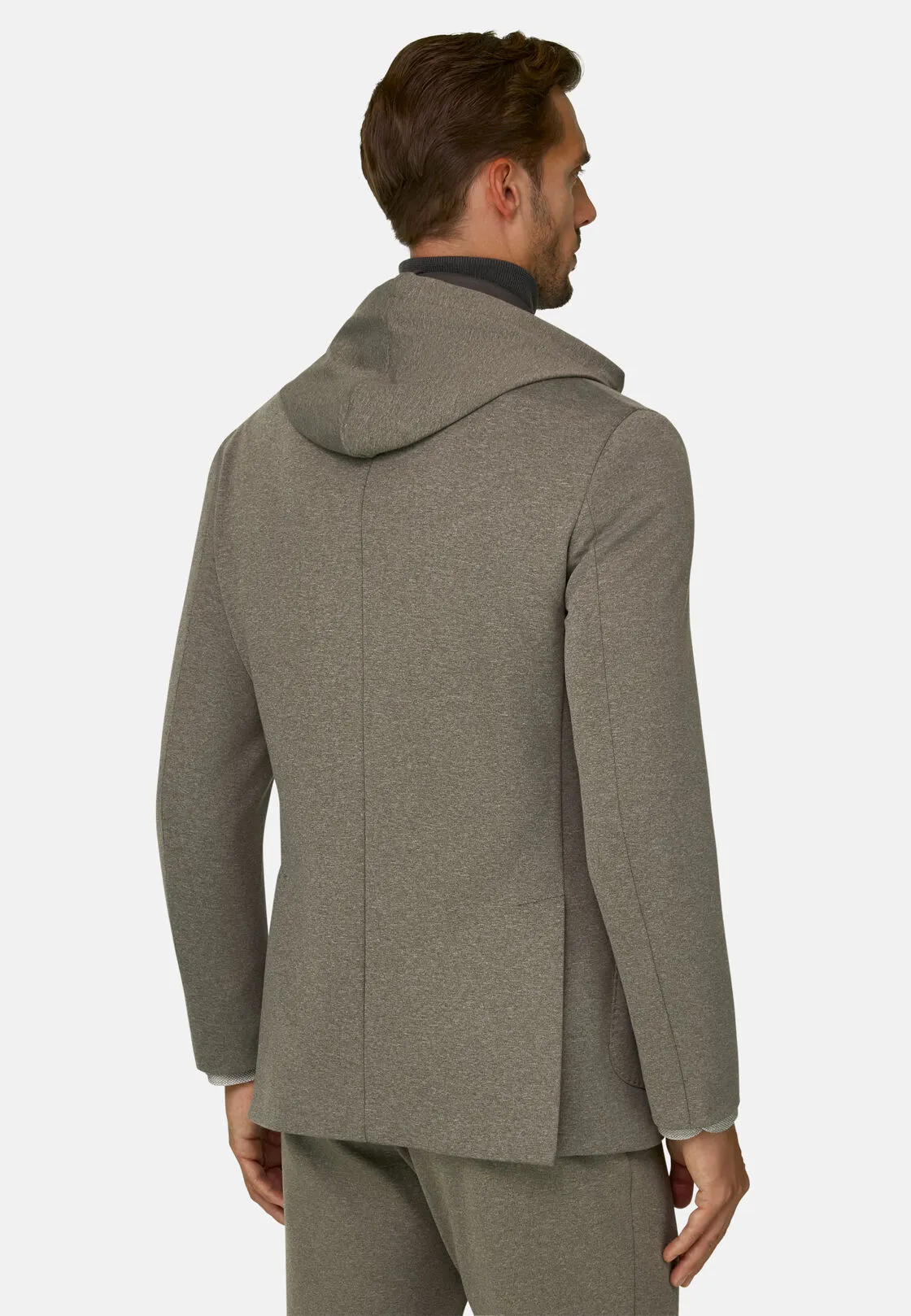 Boggi, Giacca Felpa Madison In Misto Cotone Elasticizzato, Uomo, Marrone, Taglia: 44 - immagine 4