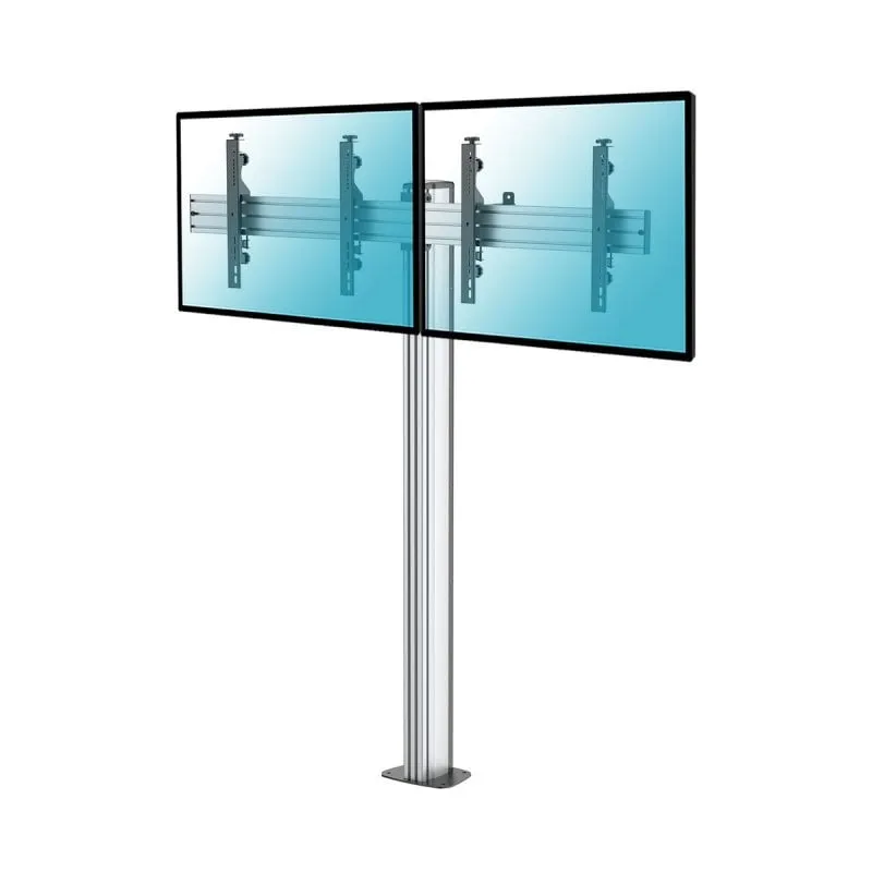 Supporto da Terra Kimex Avvitabile per 2 Schermi TV 43"-49" Altezza 175cm VESA 400x400 Max 50Kg - immagine 1