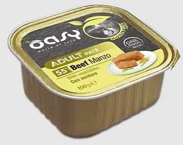 Oasy wet dog grain free adult manzo con verdure vaschetta 150 g - immagine 1