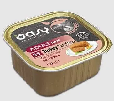 Oasy wet dog grain free adult tacchino con verdure vaschetta 150 g - immagine 1