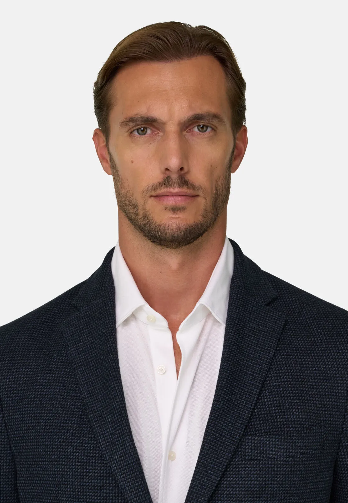Boggi, Giacca Micro Fantasia In Misto Cotone B Jersey, Uomo, Navy, Taglia: 54 - immagine 3