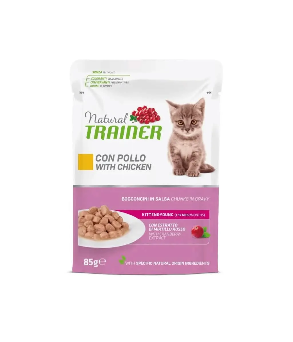 Natural trainer cat kitten & young with chicken busta 85 g - immagine 1