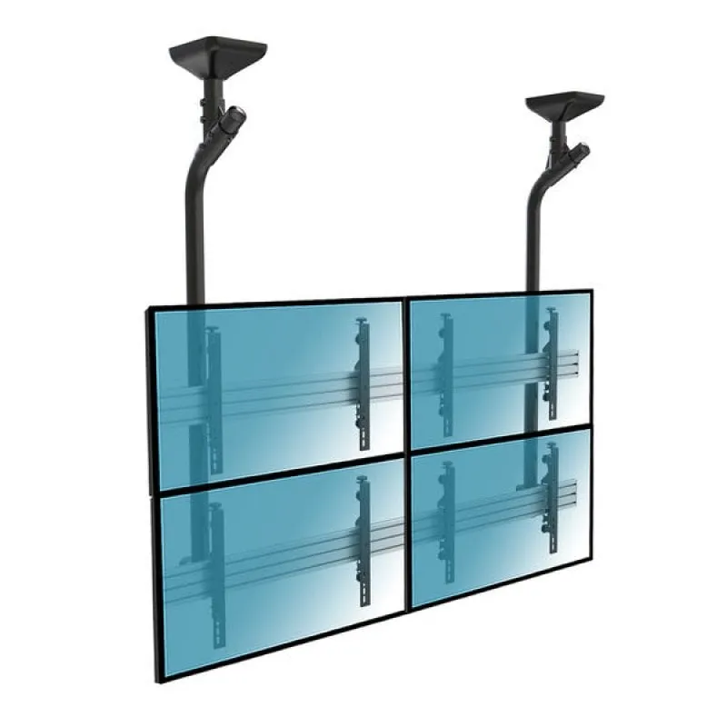 Kimex Supporto da Soffitto per 4 Schermi TV 45"-55" VESA 600x400 Max 50Kg - immagine 1