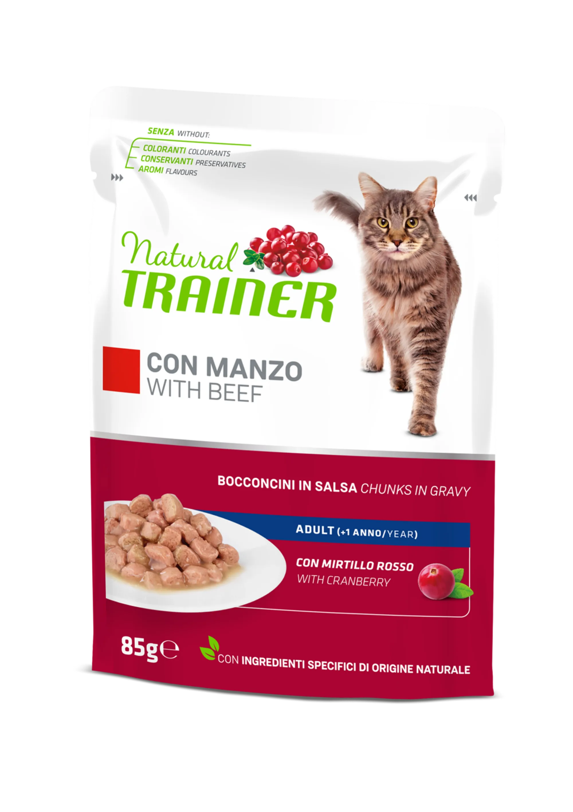 Natural trainer cat adult with beef busta 85 g - immagine 1
