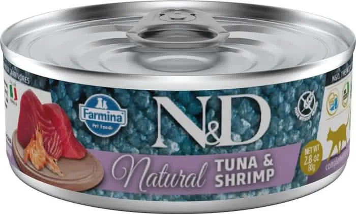 N&D Cat Natural Tuna & Shrimp 80 g - Delizia Gourmet per Gatti - immagine 1