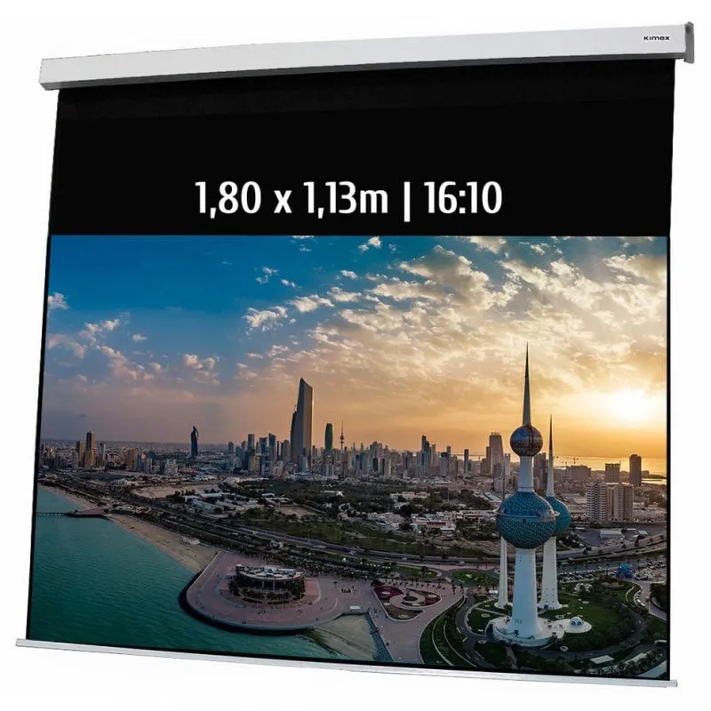 Schermo per proiezioni Kimex Elettrico 1,80x1,13m Formato 16:10 - immagine 1