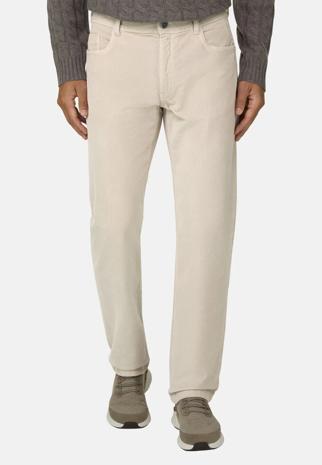 Boggi, Jeans In Velluto Elasticizzato, Uomo, Sabbia, Taglia: 31 - immagine 1