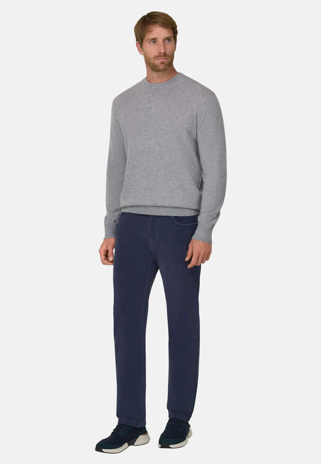 Boggi, Jeans In Velluto Elasticizzato, Uomo, Indaco, Taglia: 30 - immagine 2