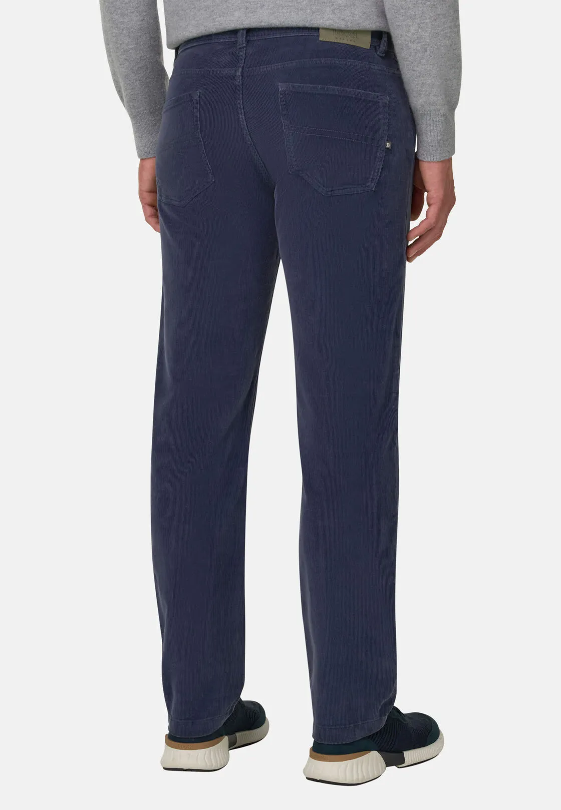 Boggi, Jeans In Velluto Elasticizzato, Uomo, Indaco, Taglia: 34 - immagine 5