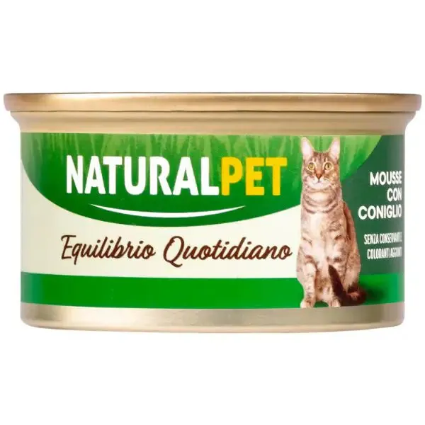 NaturalPet Cat Adult Mousse Equilibrio Quotidiano 85 gr Coniglio - confezione da 6 pezzi - immagine 1