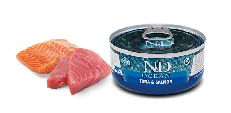 N&D Cat Ocean Trout & Salmon & Shrimps 80 g - immagine 1