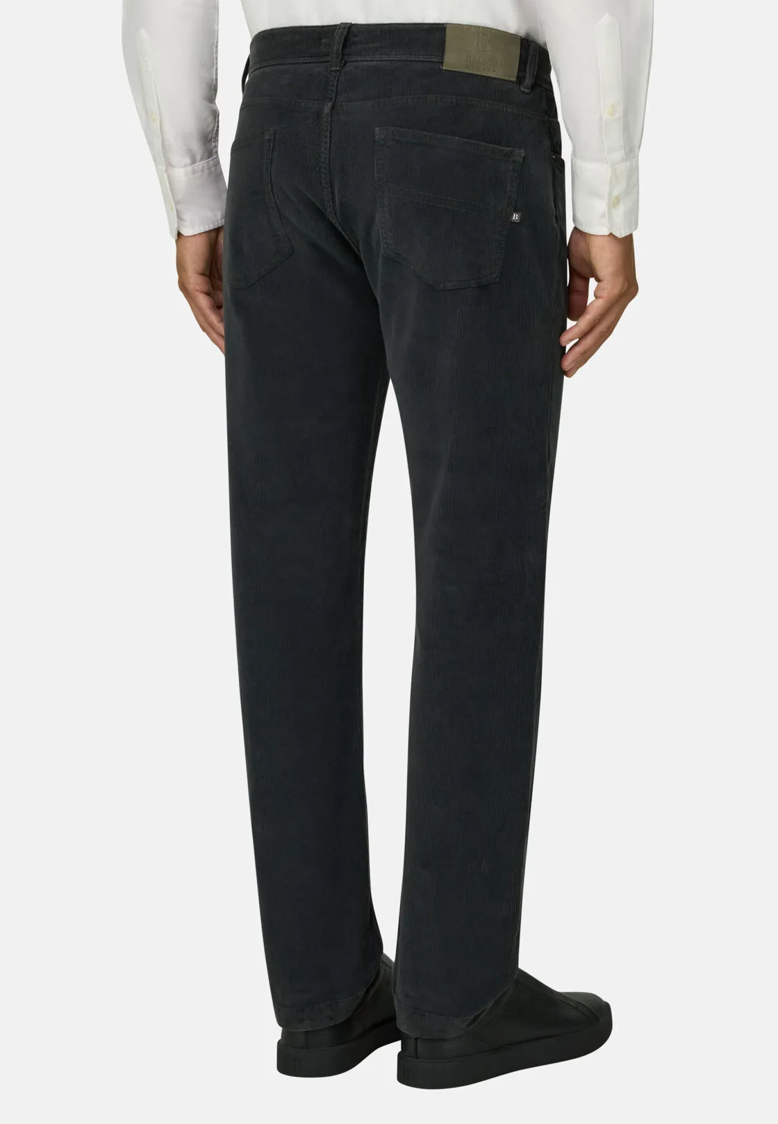 Boggi, Jeans In Velluto Elasticizzato, Uomo, Carbone, Taglia: 34 - immagine 5