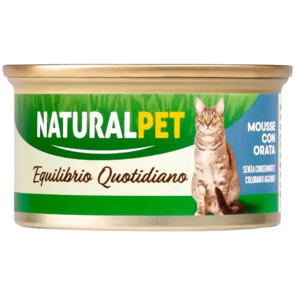 NaturalPet Cat Adult Mousse Equilibrio Quotidiano 85 gr Orata - confezione da 6 pezzi - immagine 1