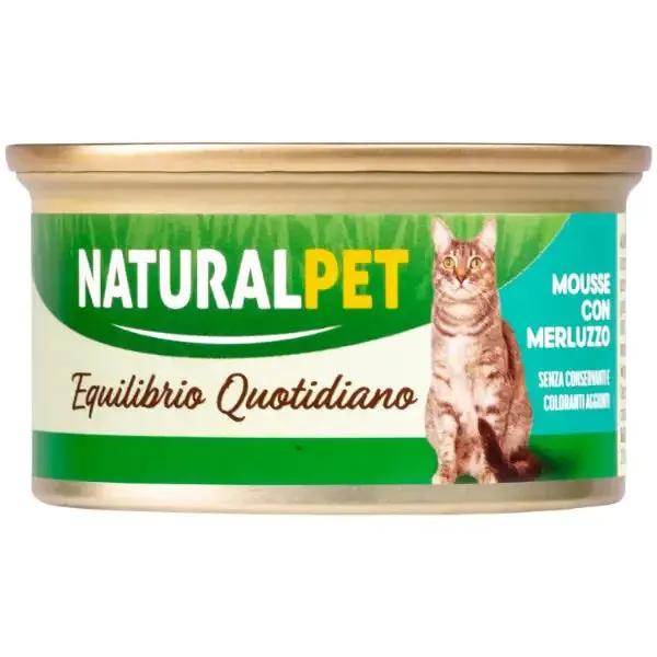 NaturalPet Cat Adult Mousse Equilibrio Quotidiano 85 gr Merluzzo - confezione da 6 pezzi - immagine 1