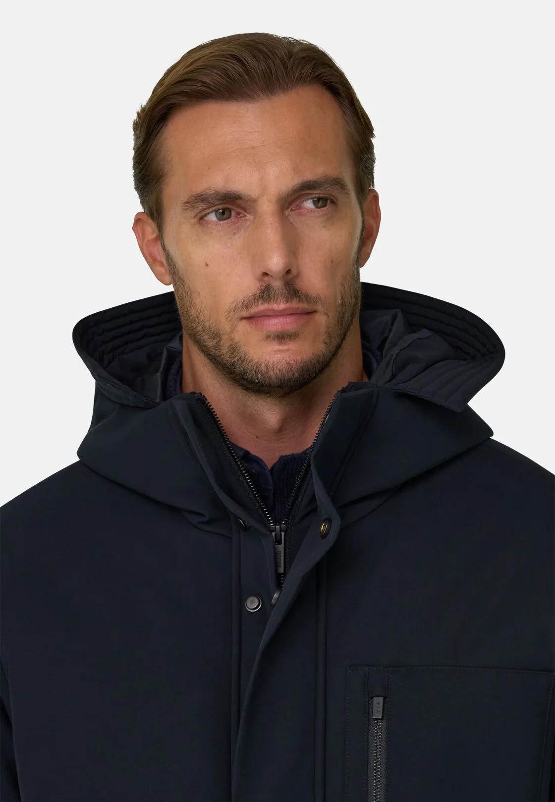 Boggi, Parka Imbottito In Tessuto Tecnico B Tech, Uomo, Navy, Taglia: XXL - immagine 3