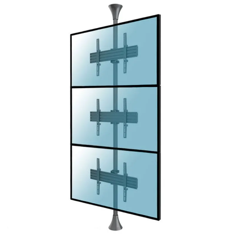 Supporto Da Pavimento/Soffitto Inclinabile Kimex per 3 Schermi TV 32''-75'' VESA 600x400 Max 30Kg - immagine 1