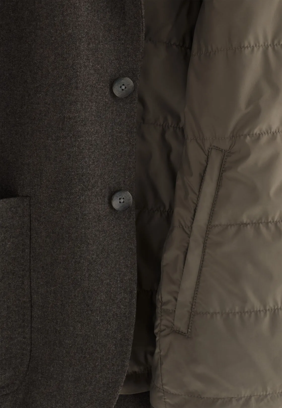 Boggi, Twist | Giacca In Flanella Di Lana Reversibile, Uomo, Taupe, Taglia: 46 - immagine 5