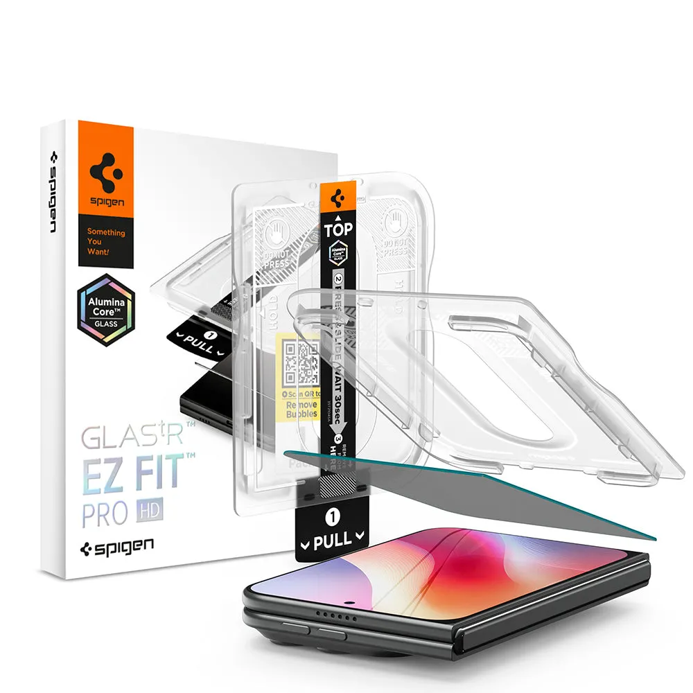 Pellicola protettiva per schermo esterno Privacy Spigen GlastR EZ FIT Pro HD per Apple iPhone Duo, Vetro temperato, Full Glue AGL12016 - immagine 1