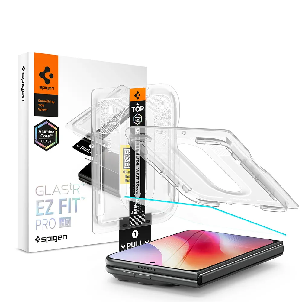 Pellicola protettiva per schermo esterno Spigen GlastR EZ FIT Pro HD per Apple iPhone Duo, Vetro temperato, Full Glue AGL12014 - immagine 1