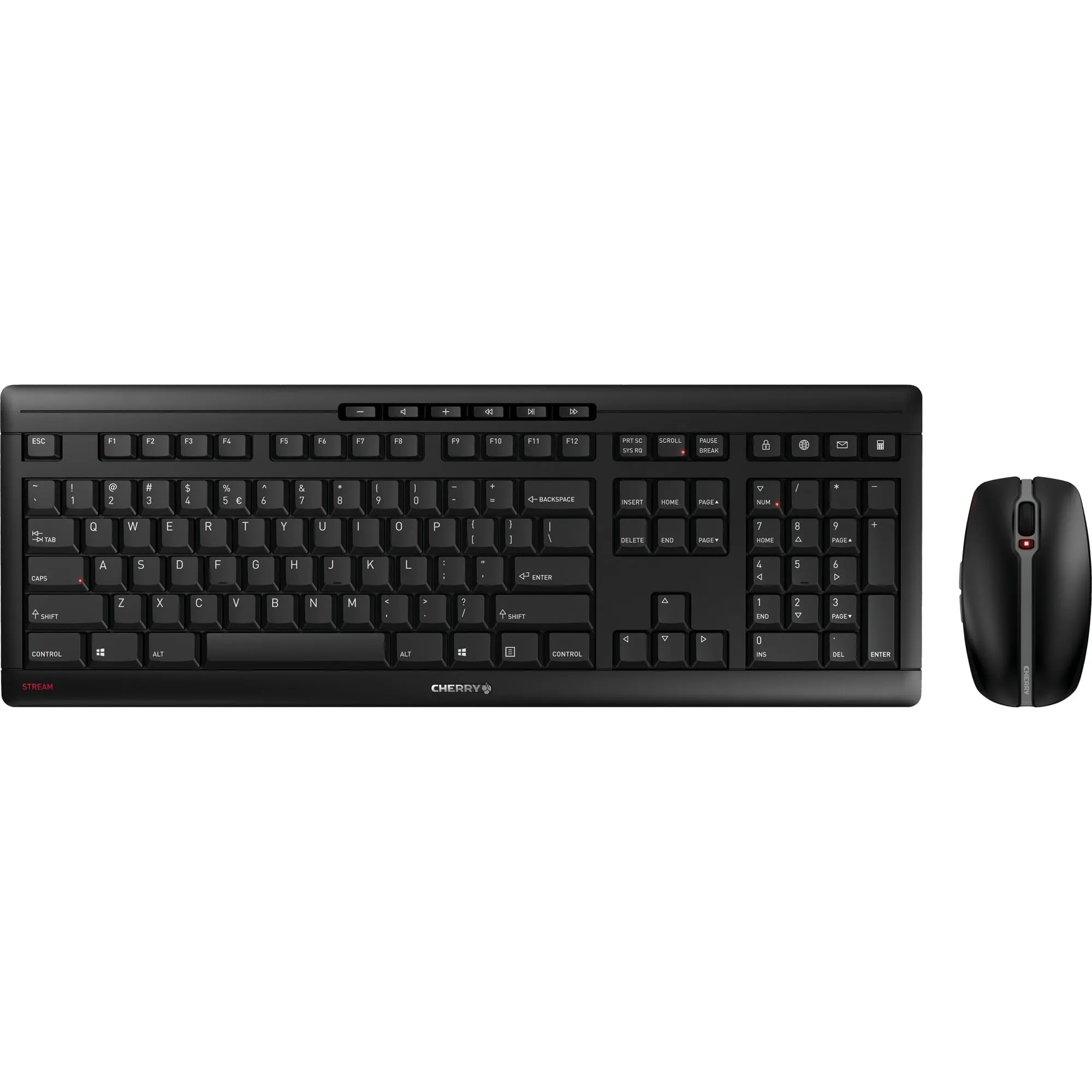 Stream Desktop Recharge tastiera Mouse incluso Universale RF Wireless QWERTY Inglese Nero, Set desktop - immagine 1