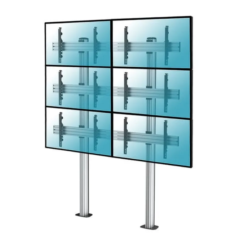 Supporto da Terra Kimex Avvitabile per 6 Schermi TV 45"-55" VESA 600x400 Max 50Kg - immagine 1