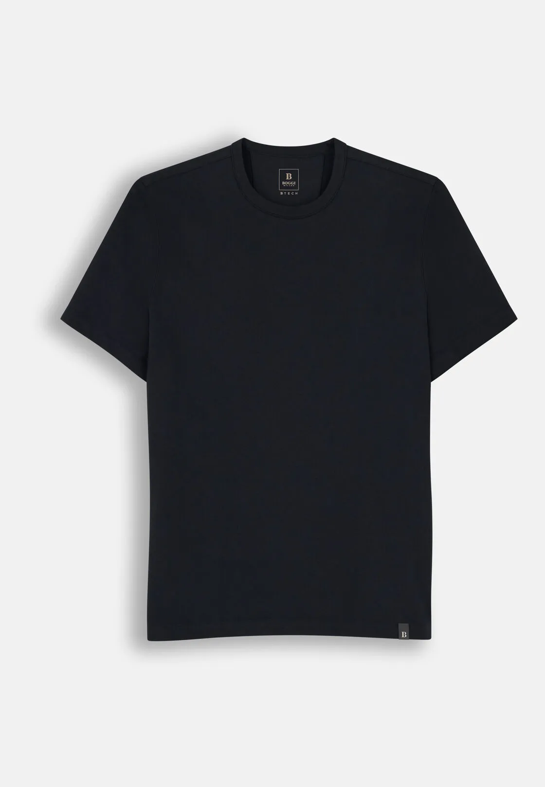 Boggi, T-shirt In Jersey Diagonale Misto Cotone B Tech, Uomo, Nero, Taglia: XL - immagine 5