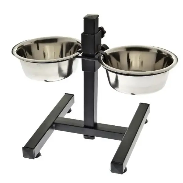 Dog Bar Ciotole rialzate per cani Ferribiella Capacità 800 ml Diamentro 14 cm x2 - immagine 1