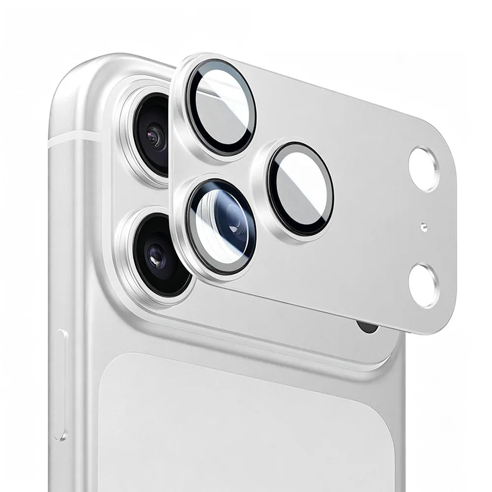 Pellicola protettiva per fotocamera posteriore Lito Crown Halo AR + AF per Apple iPhone 18 Pro Max, vetro temperato, argento - immagine 1