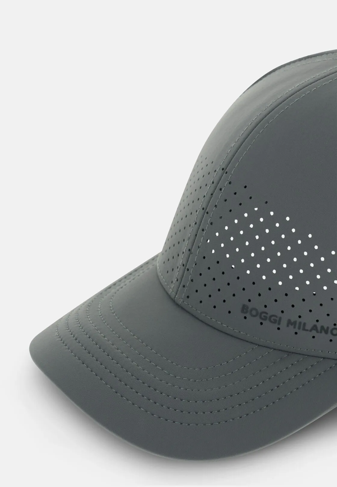Boggi, Cappello Con Visiera In Tessuto Tecnico, Uomo, Militare, Taglia: L/XL - immagine 2