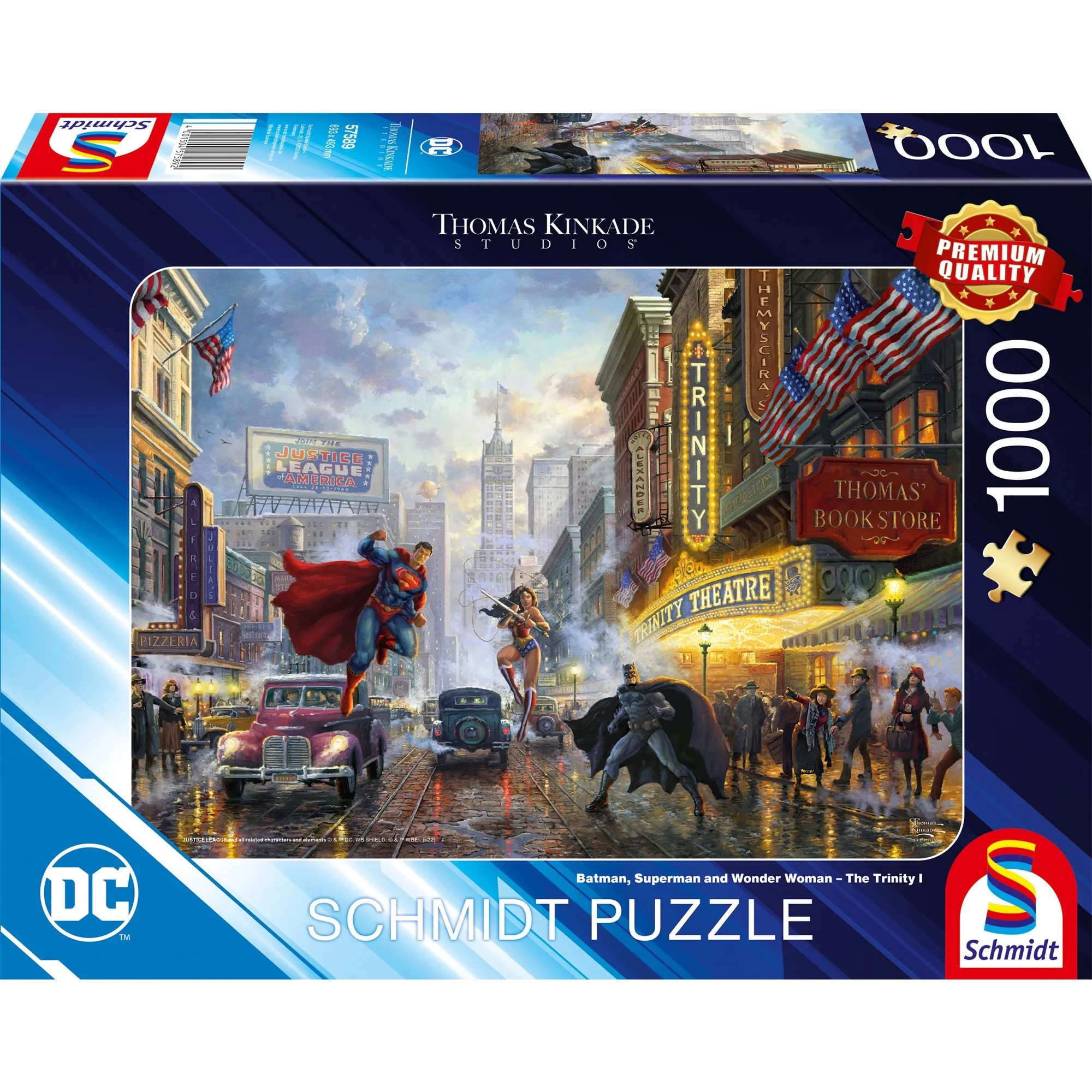 Thomas Kinkade Studios: DC - Batman, Superman e Wonder Woman – La Trinità, Puzzle - immagine 1