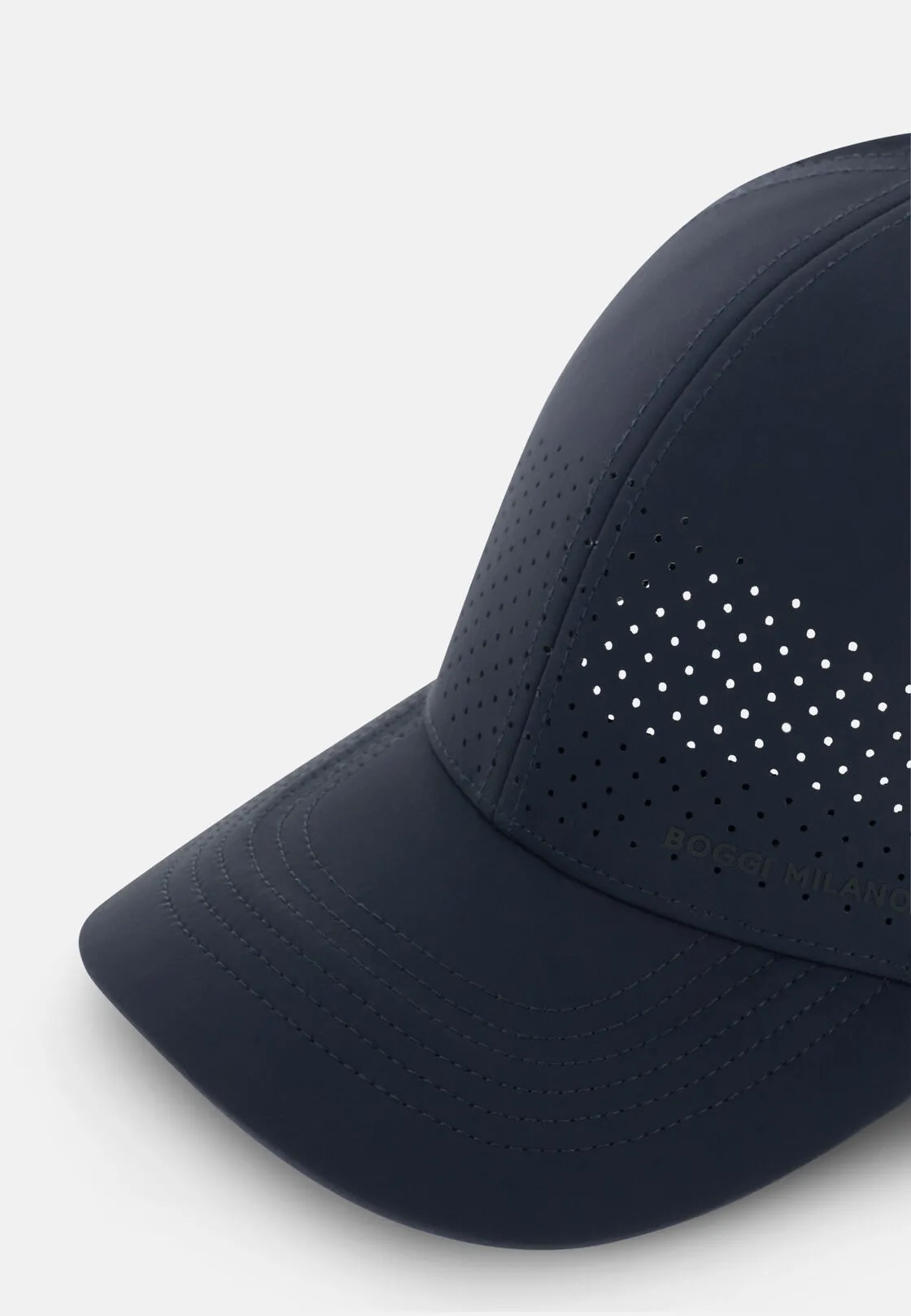 Boggi, Cappello Con Visiera In Tessuto Tecnico, Uomo, Navy, Taglia: L/XL - immagine 2