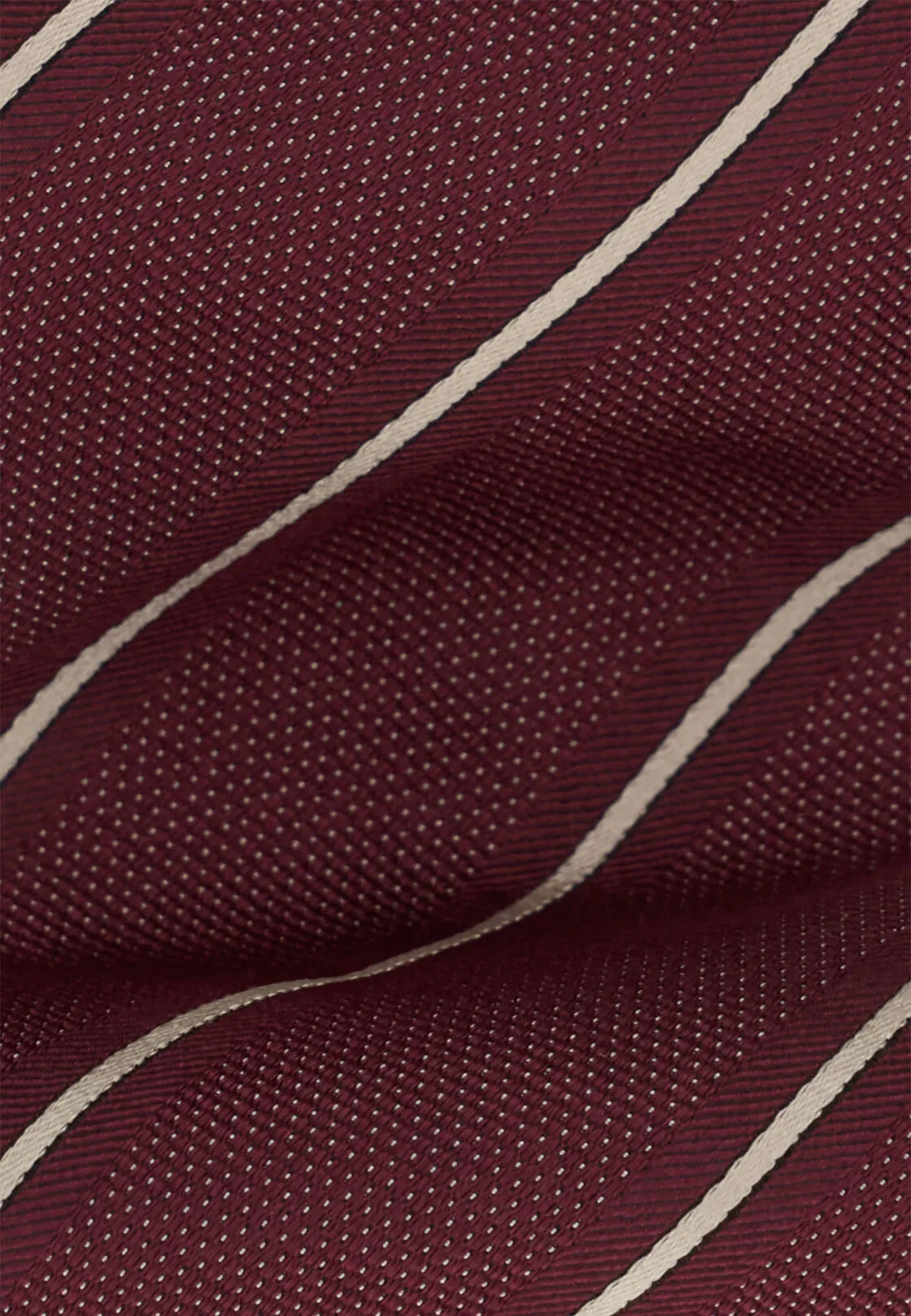 Boggi, Cravatta Jacquard Motivo Righe In Seta, Uomo, Burgundy - immagine 2