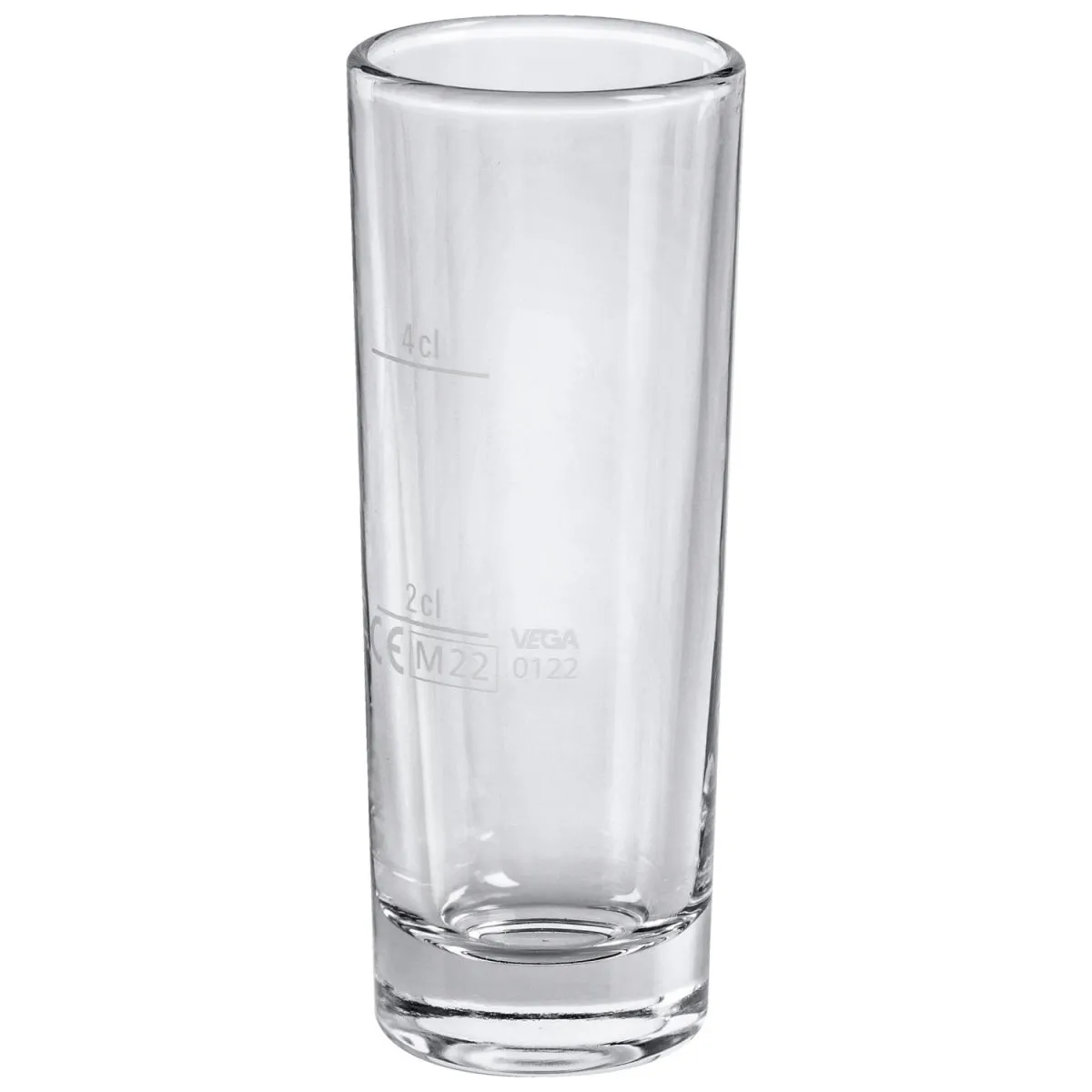12x VEGA Bicchiere grappa Lia con tacca; 80 ml, 4x10.5 cm (ØxH); trasparente; 2 cl & 4 cl Segno di riempimento, 12 pz. / Pacco - immagine 1