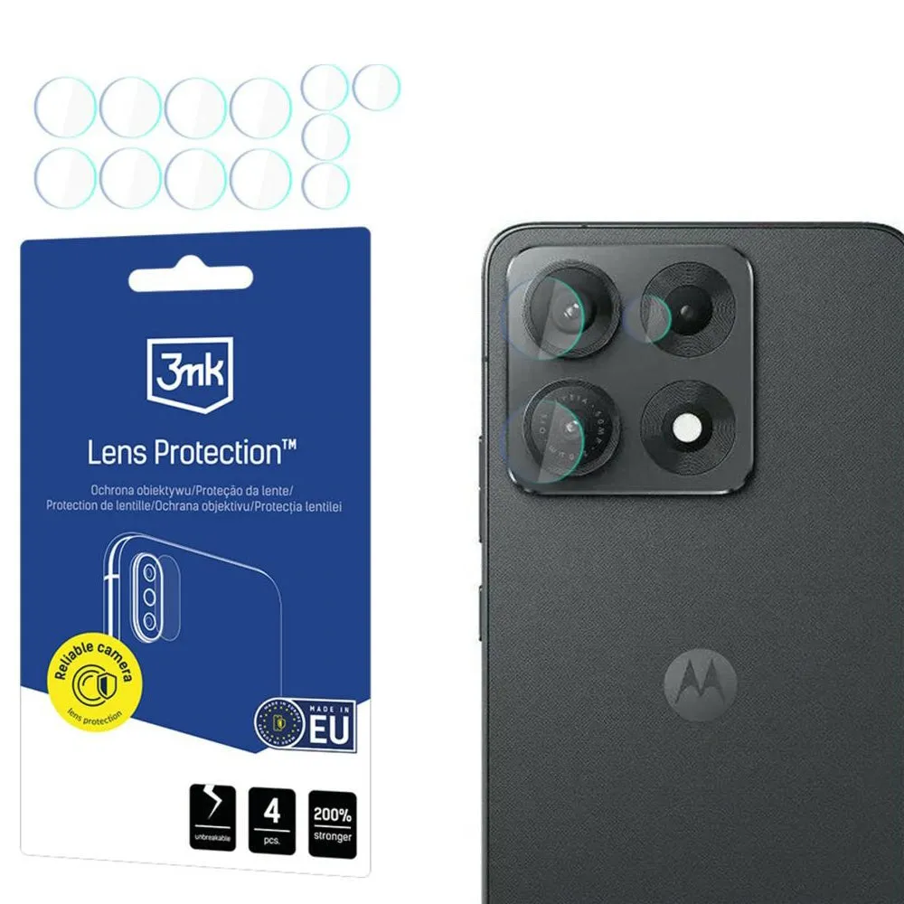 Pellicola protettiva per fotocamera posteriore 3MK Protection per Motorola Edge 70 Max, vetro temperato, set da 4 pezzi, trasparente - immagine 1