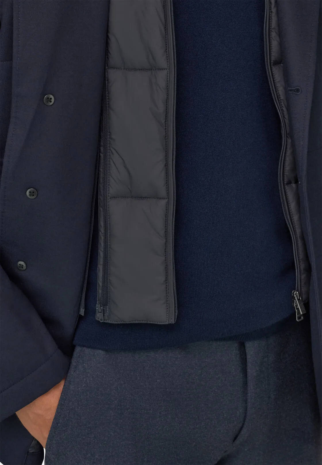Boggi, Giubbotto Melange In Lana, Uomo, Navy, Taglia: XL - immagine 5