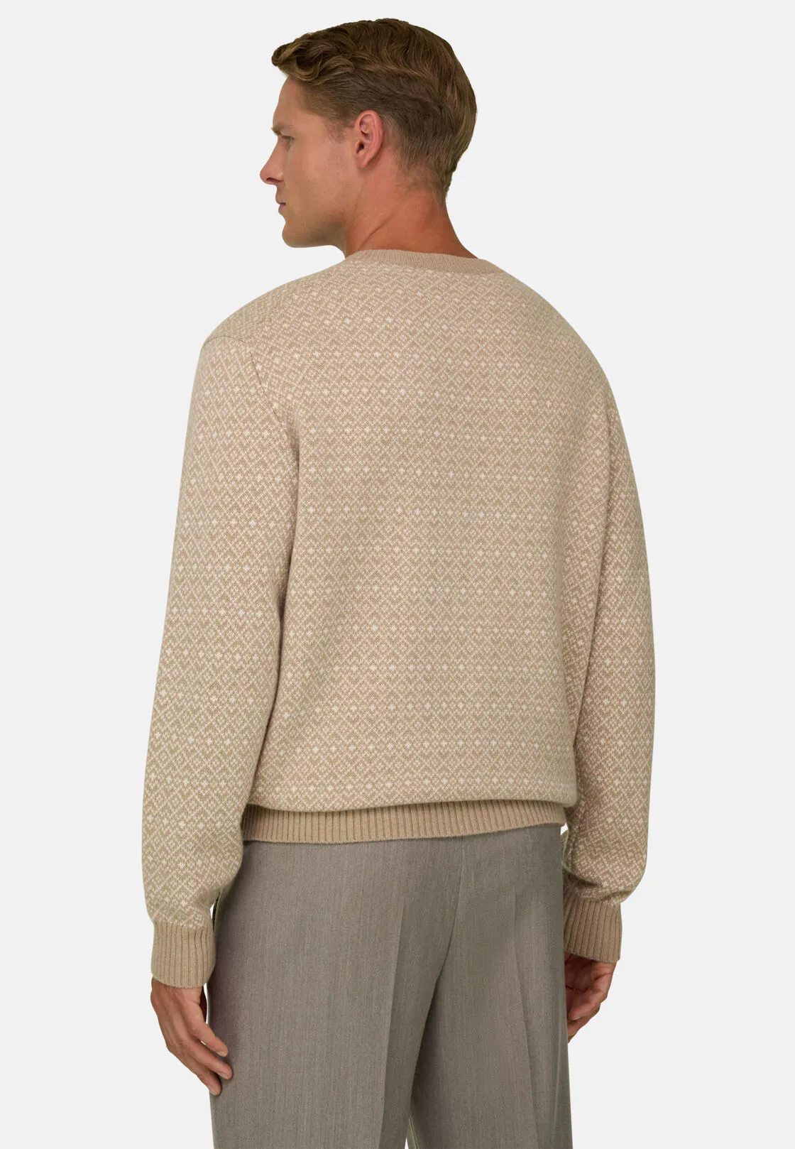 Boggi, Girocollo In Lana Cashmere Con Motivo Jacquard., Uomo, , Taglia: XL - immagine 4