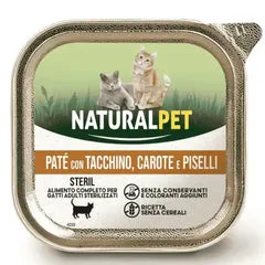 NaturalPet Cat Sterilized Patè Grain Free 100 gr Tacchino carote e piselli - immagine 1